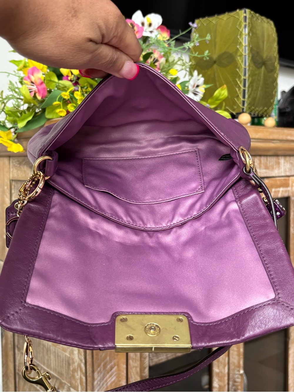💜🎲Y2k COACH Kristin Large Wristlet Mini Bag🎲💜 - Picture 9 of 9